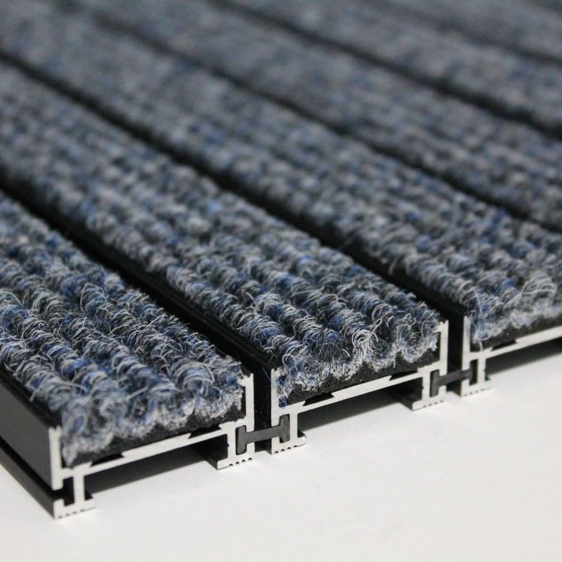 Tapete VIP Aluminio c/t�xtil canelado 18mm Pre�o  M2 